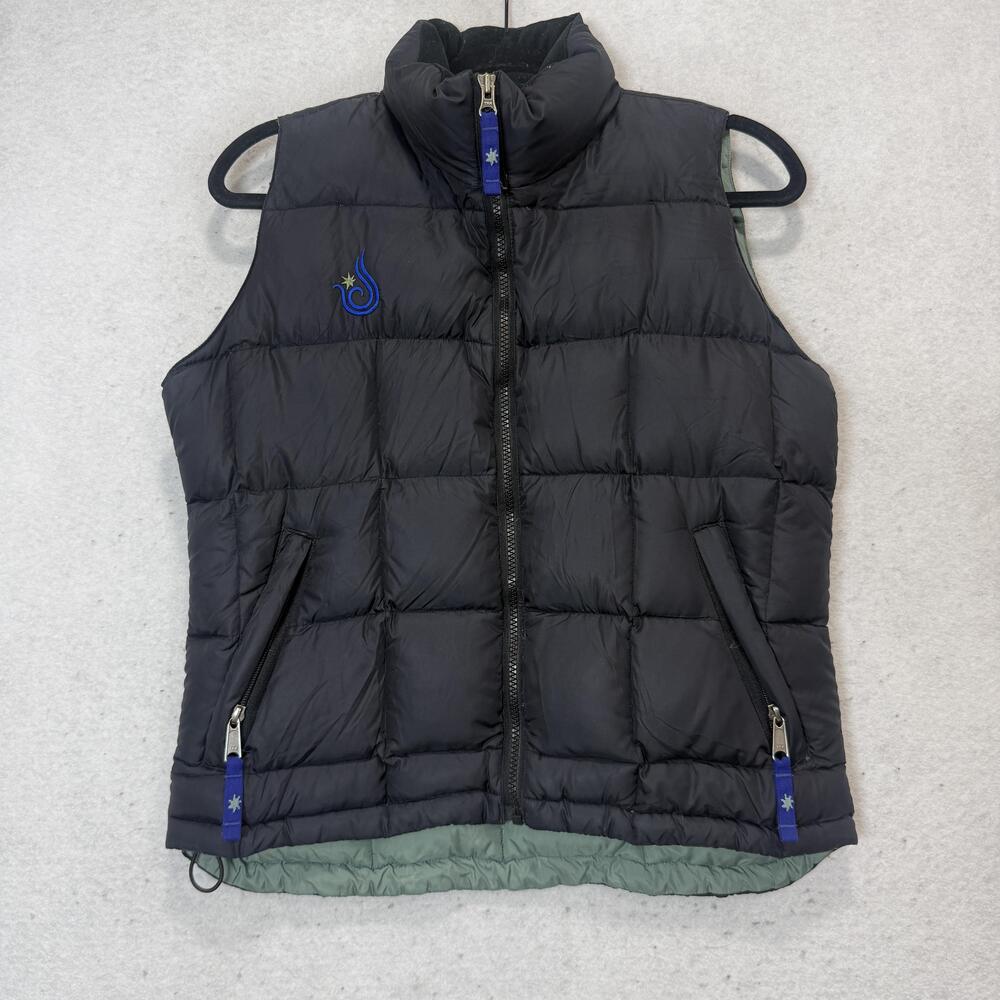 ISIS Vest Womens 6 Black Down Puffer Quilted Full Zip Insulated Inner Pockets
